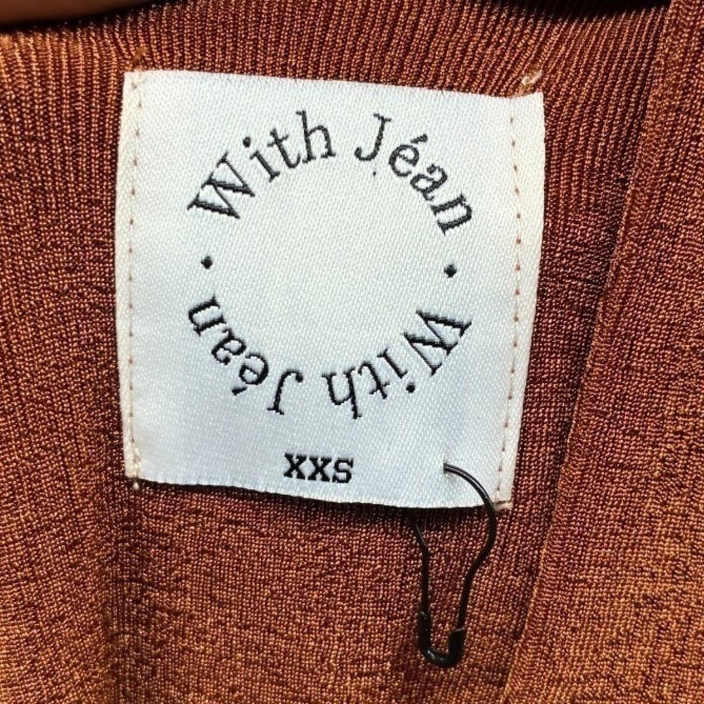 With Jéan Mini Dress Women's XXS Brown Rust Halter Neck Sleeveless Casual - Picture 7 of 9